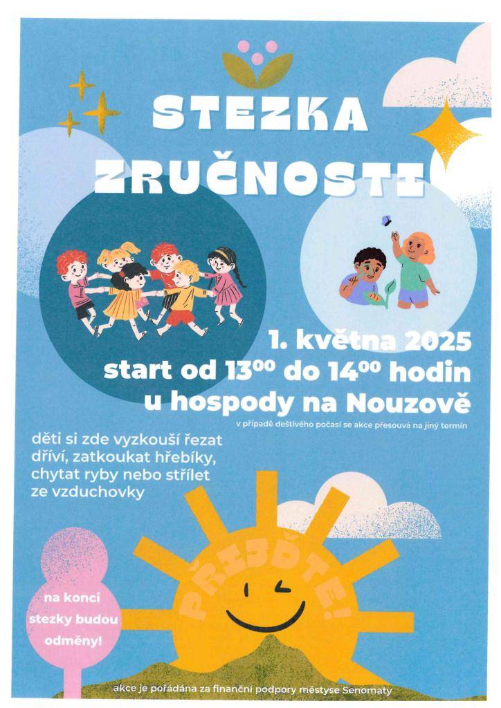 - 1.května 2025  - start 13.00 - 14.00 hodin  - u hospody na Nouzově