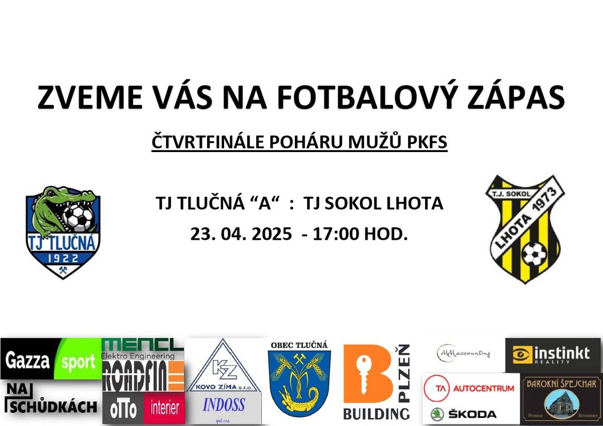 Ve středu 23. 4. 2025 od 17 hodin doražte fandit A týmu na čtvrtfinále poháru mužů PKFS.