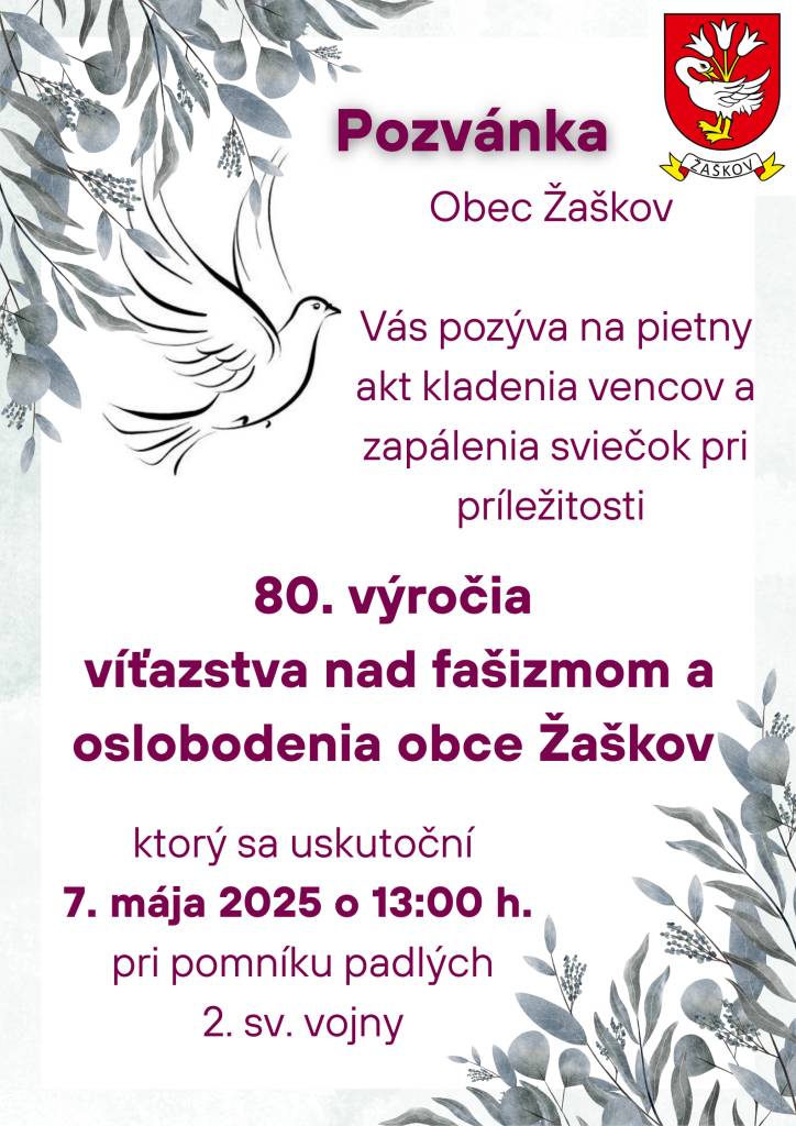 Pri príležitosti 80. výročia víťazstva nad fašizmom a oslobodenia našej obce, pri pomníku padlých v 2. sv. vojne