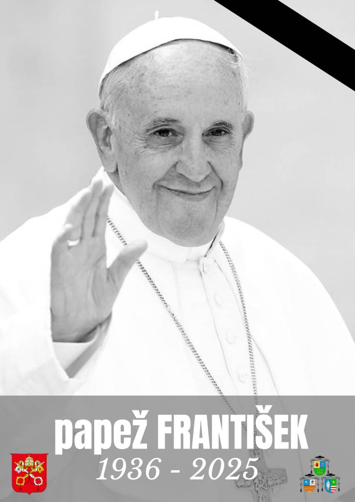 Smuteční oznámení o úmrtí papeže Františka