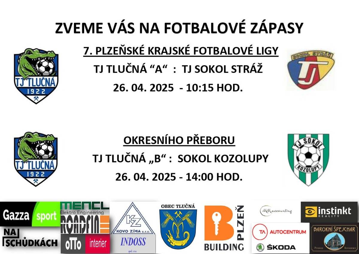 Neváhejte a přijďte tuto sobotu podpořit na domácí tribunu hráče A i B týmu. :)