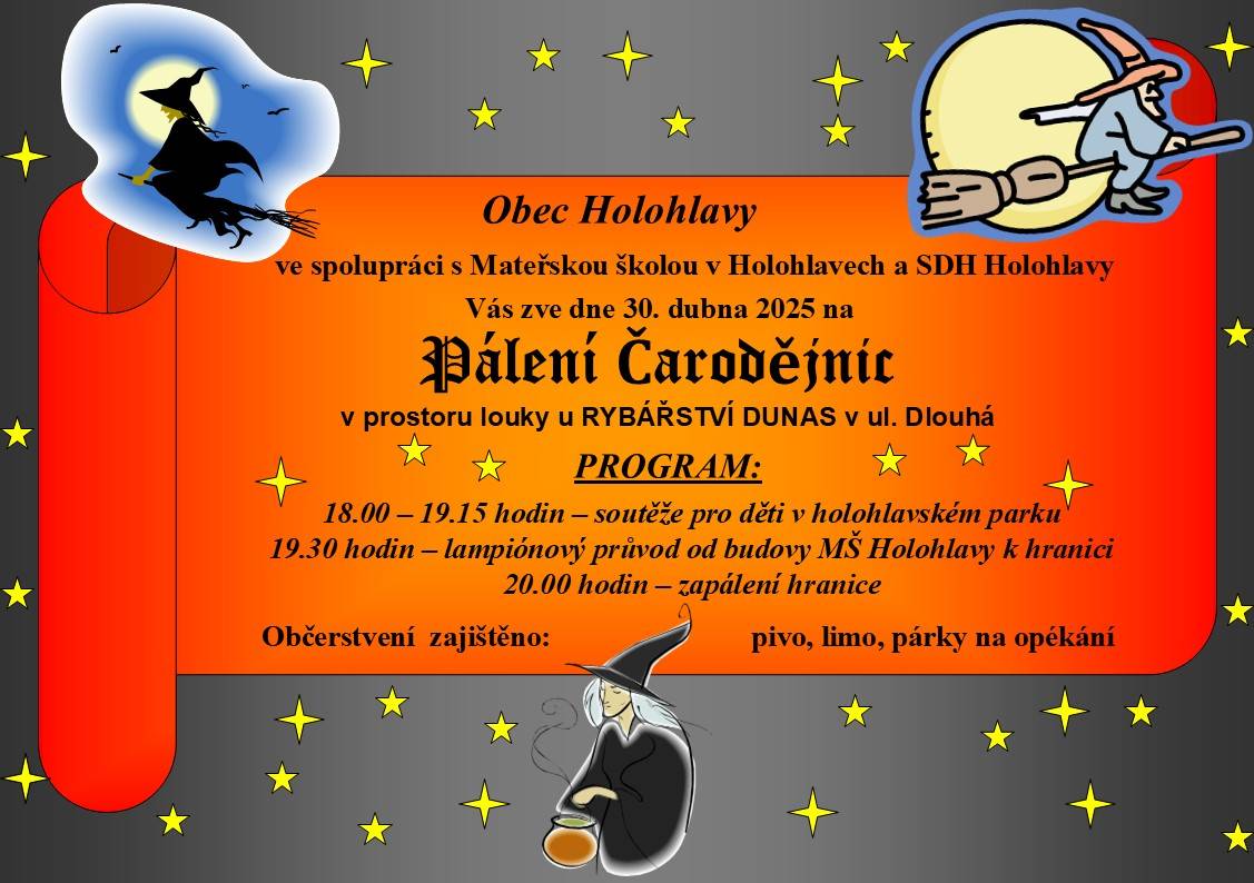 Informace viz. přiložený plakát