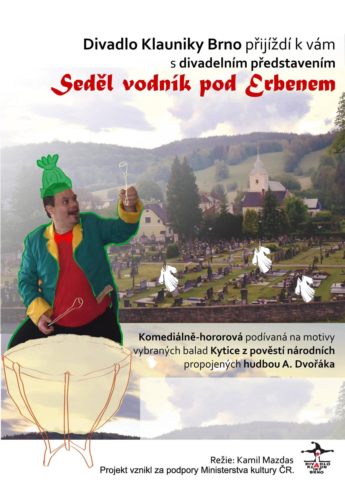 Divadlo Klauniky Brno a OU Žichlínek Vás srdečně zve na komediálně - hororovou podívanou na motivy vybraných balad Kytice z pověstí národních propojených s hudbou A. Dvořáka. V Žichlínku, kulturní sál v pátek 25. 4. 2025 od 19:00. VSTUPNÉ 150 Kč.