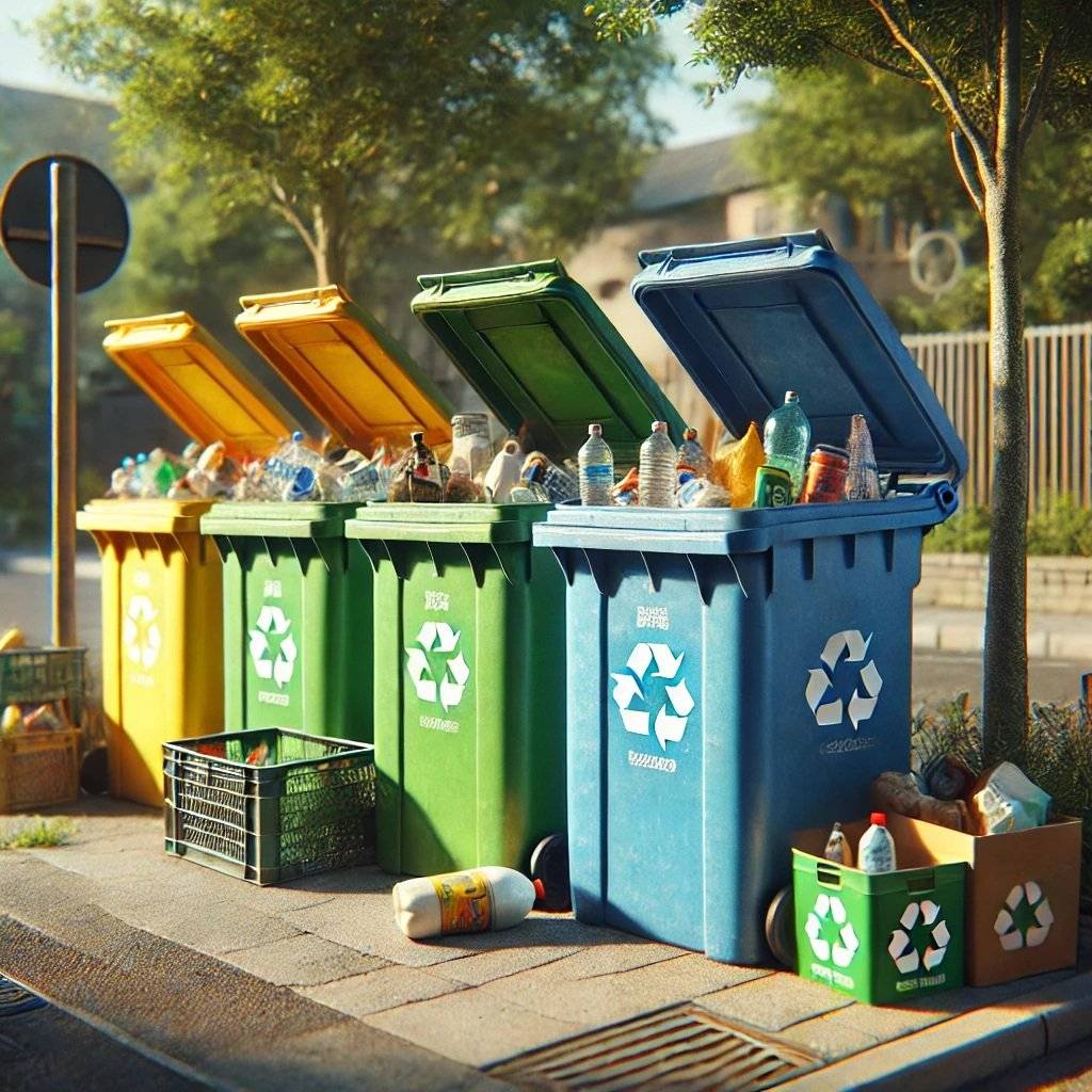 Milí sousedé, po vhození tříděného odpadu nezapomeňte zavřít víko kontejneru. Děkujme  obrázek je ilustrační