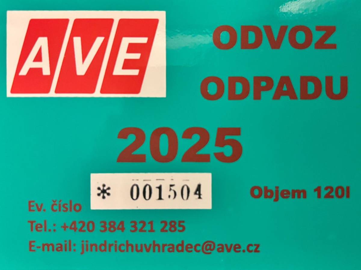 Poplatek za odpad se mění, poplatek ze psů zůstává pro rok 2025 stejný.