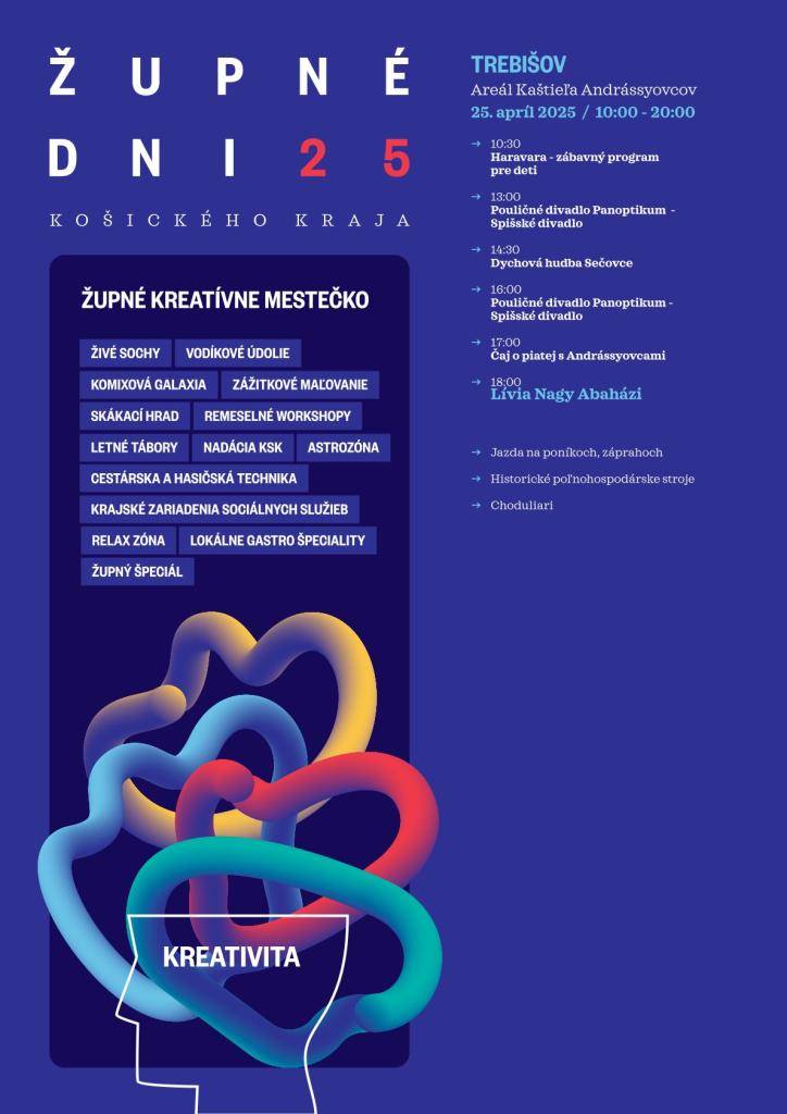 Župné dni prichádzajú tento rok až do 5 miest Košického kraja, aby vás nadchli fantastickým kultúrnym programom.
