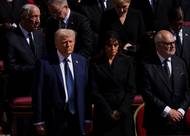 Prezident USA Donald Trump na pohřbu papeže Františka