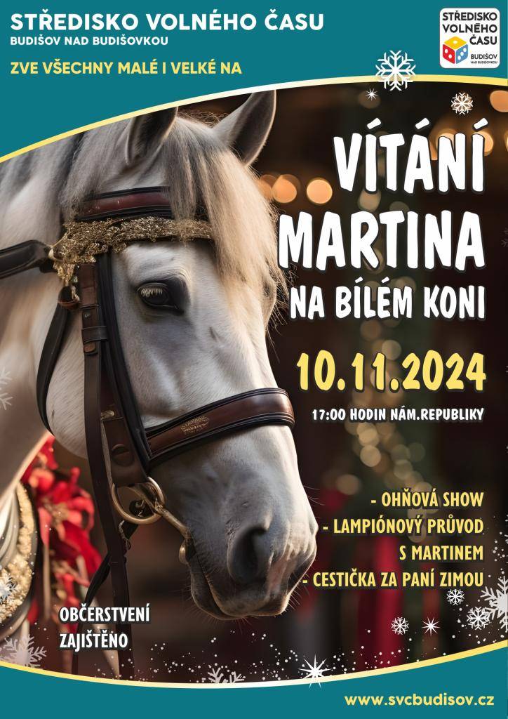 ohňová show, lampiónový průvod s Martinem, cestička za paní Zimou