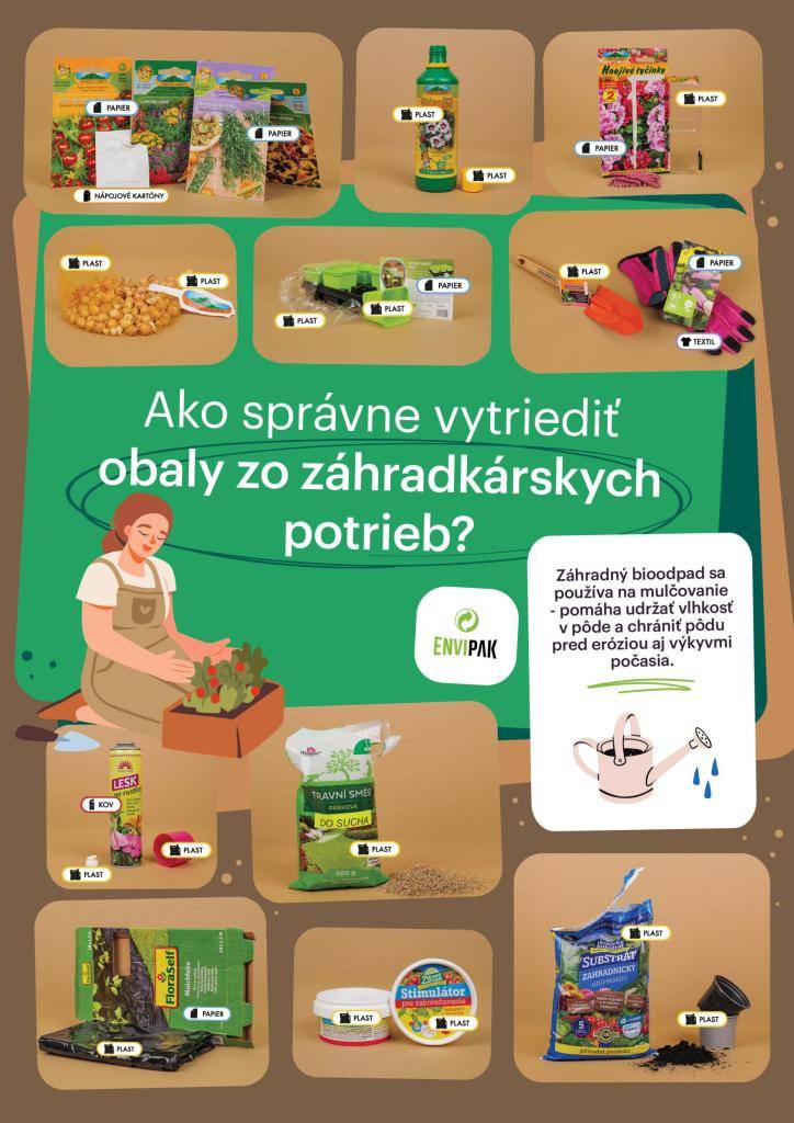 Ako správne vytriediť obaly zo záhradkárskych potrieb