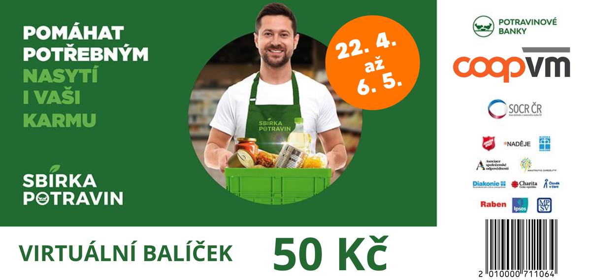 1. Od 22. dubna do 6. května 2025 probíhá na prodejnách COOP virtuální SBÍRKA POTRAVIN. Připojte se tak k celorepublikové iniciativě na podporu lidí v nouzi. Nabízíme virtuální potravinový balíček v hodnotě 50 Kč. Tento balíček nabízíme i v Novodvorské prodejně. 2. Aktuální letáková nabídka v naší prodejně: sýr Eidam 30% 159,-/Kg, Gothajský salám řez.Sláma 129,-/Kg Klobása šunková řez.Krásno 189,-/Kg.