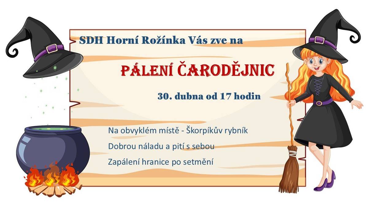 Chtěla bych Vás srdečně pozvat na pálení čarodějnic ☺️