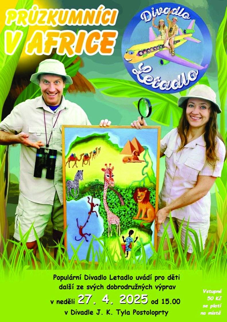 Divadlo Letadlo uvádí další ze svých dobrodružných výprav. V neděli 27. 4. 2025 od 15 hodin v Divadle J. K. Tyla Postoloprty. Vstupné 50 korun se platí na místě.