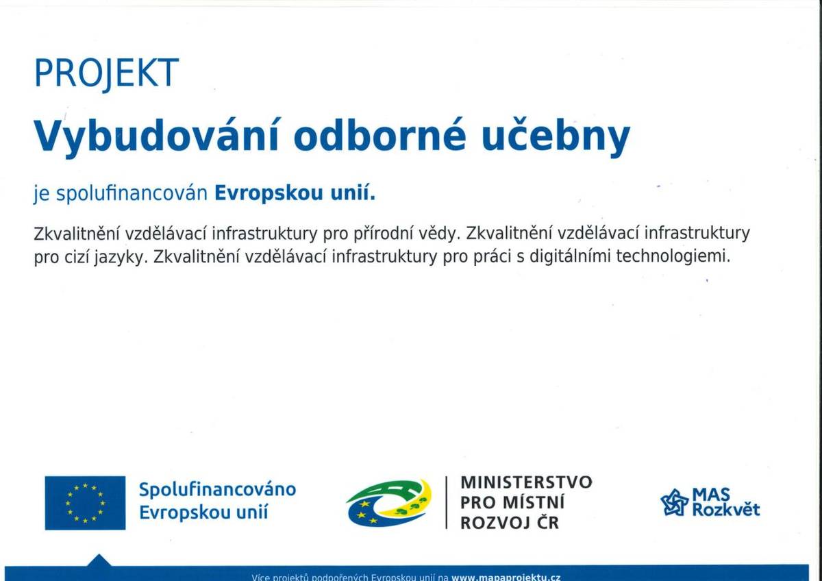 Projekt - vybudování odborné učebny