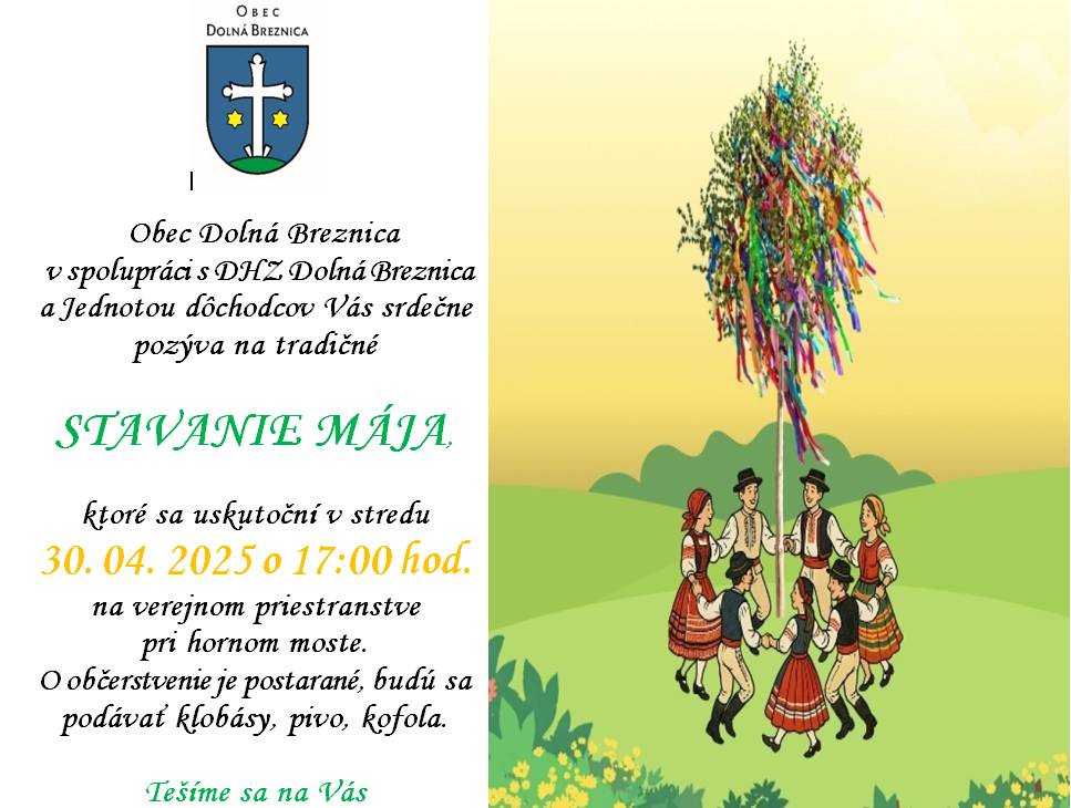 pozvánka na stavanie mája