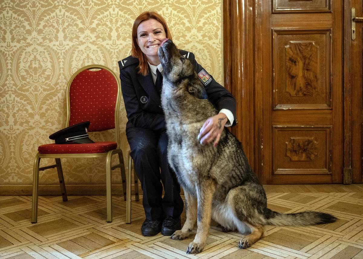 Petra Špaldoňová s fenou Ornou