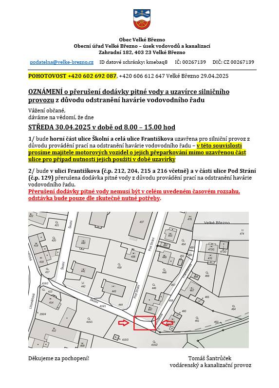 Informace v příloze