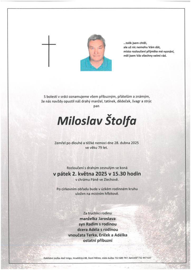 pan Miroslav Štolfa, 79 let