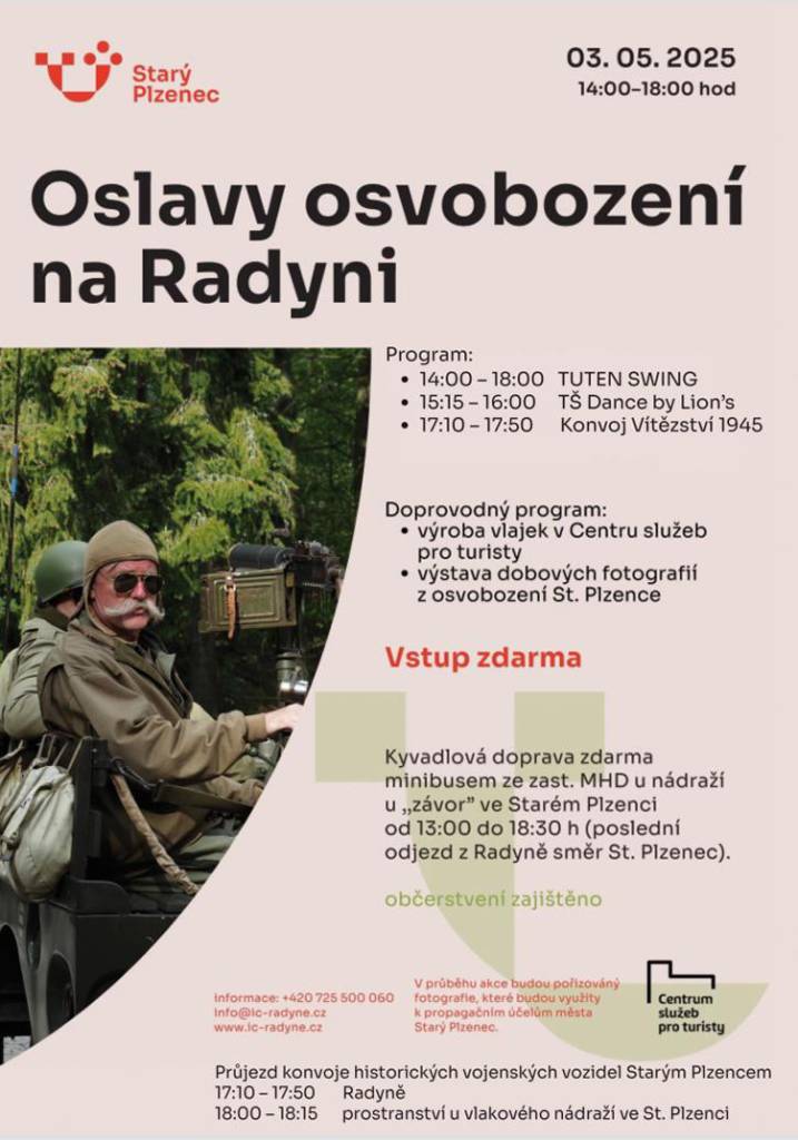 Oslavy osvobození na Radyni od 14:00 - 18:00.