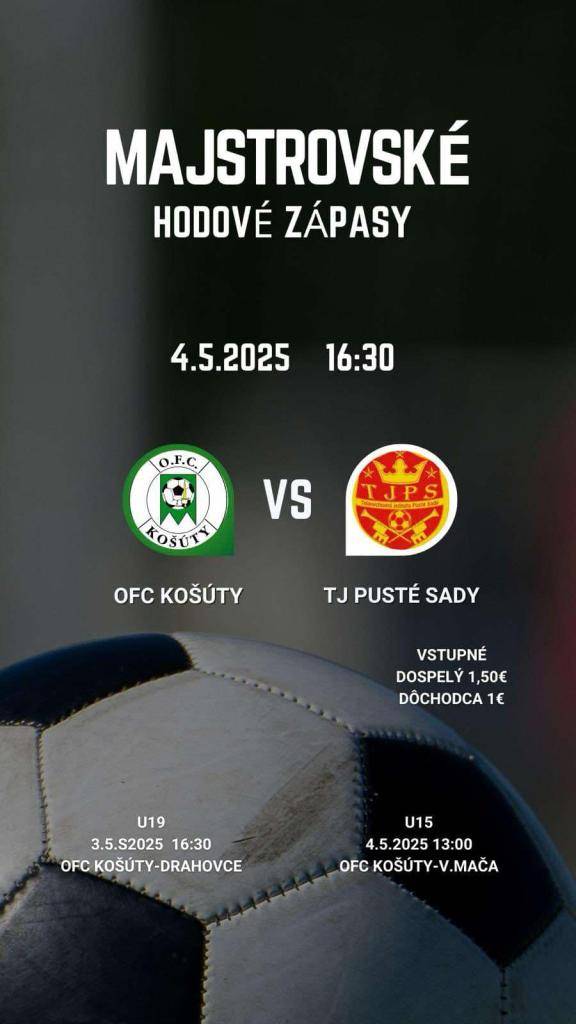 OFC Košúty - FJ Pusté Sady  04.05.2025 o 16:30 hod.