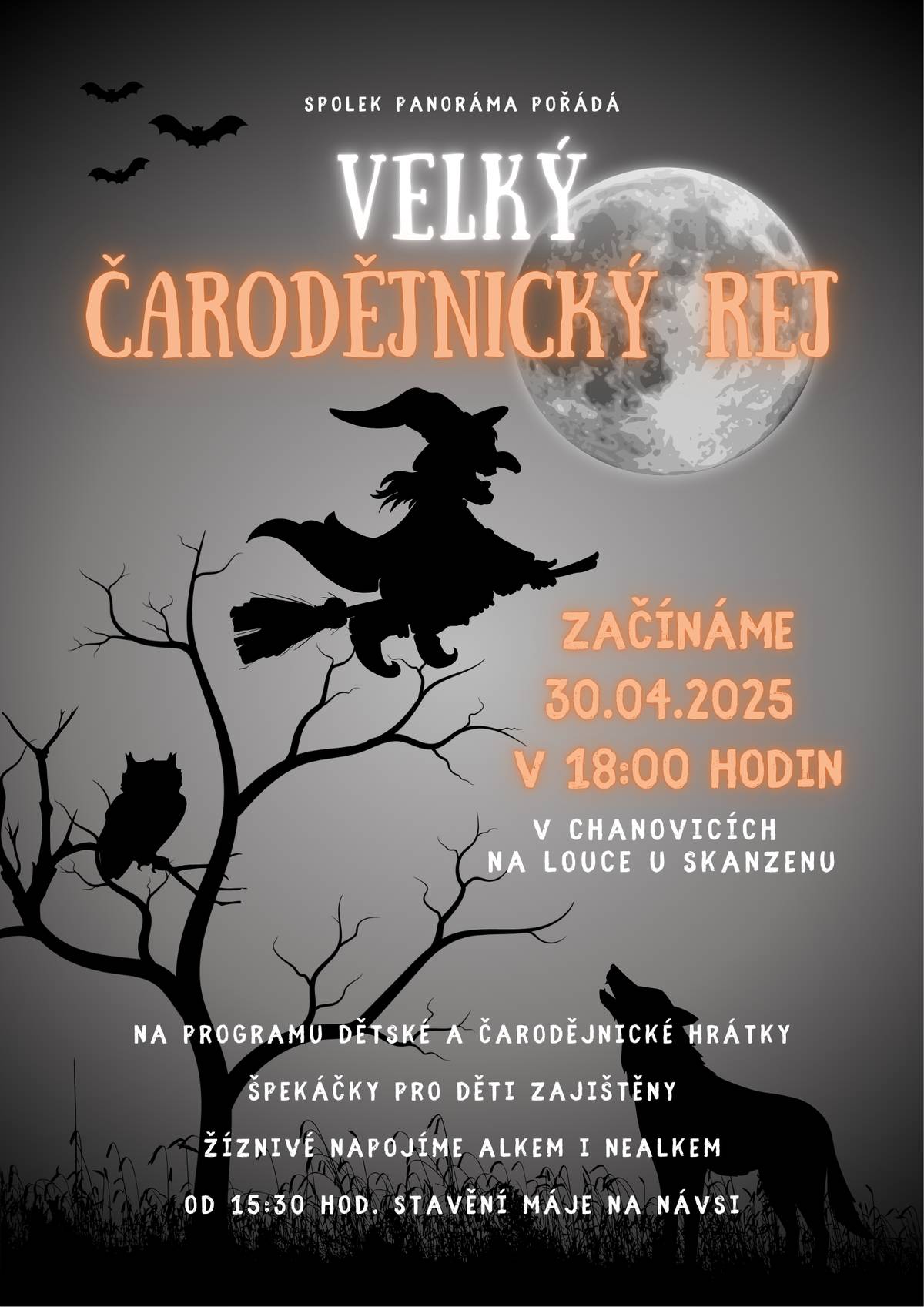 Dobrý den, na přelomu dubna a května je vždy živo. V každé naší vesnici se budou stavět máje, někde i pálit hranice s čarodějnicí. K nám se zatím dostala pozvánka jen z Chanovic na Velký čarodějnický rej a to 30. dubna 2025 od 18.00 hodin na louce nad skanzenem. Na programu jsou dětské a čarodějnické hrátky.  Dále bych Vás rád pozval v pátek 2. května 2025 od 18:00 hodin na vernisáž obrazů malíře Josefa Fencla, zde bych rád použil slova Petra Kláska, který obrazy a akci připravil "Josef Fencl kreslil a maloval především náměty venkovského kraje z Prácheňska. Pohledy na vesnická zákoutí, kostely, kapličky a místní památky. Pohledy do pošumavské a šumavské krajiny. Nezapomínal ani na témata z rodné Prahy. Později stále více rád zachycoval květinová zátiší. Skoro do své osmdesátky denně tvořil a musel mít v ruce malířský štětec či kreslicí náčiní. Pracoval i na restaurátorských záchranách desítek objektů zdejšího regionu. Před dvěma roky odešel do malovaného nebe a letos na počátku roku za ním odešla jeho milá Irena. Na viděnou, Petr Klásek." Určitě bych také rád připomněl, že s květnem začíná také turistická sezóna - otevírá se informační centrum a rozhledna.  Všichni jsou srdečně zváni a vítáni!