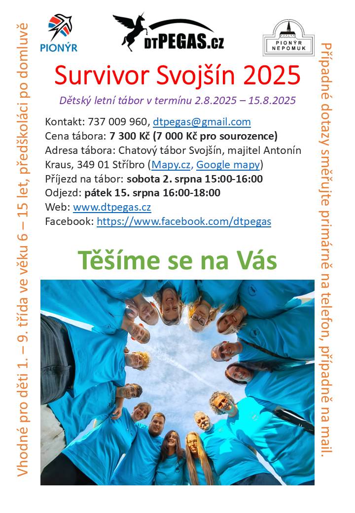 Přeposíláme nabídku letního tábora ⬇️
