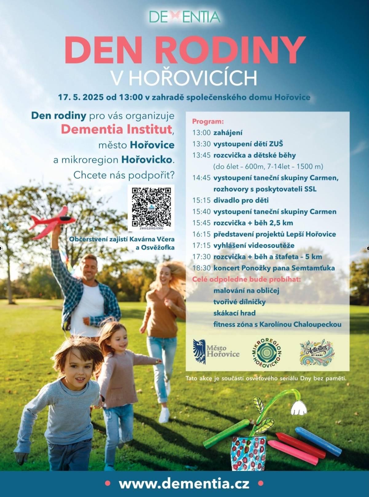 Den rodiny v Hořovicích dne 17.5. 2025 od 13:00 hod. v zahradě společenského domu Hořovice.
