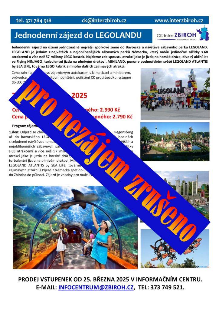 Pro nezájem ZRUŠENO