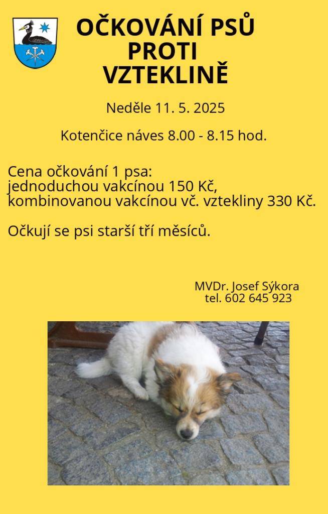 Neděle 11. 5. 2025   Kotenčice náves 8.00 - 8.15 hod.