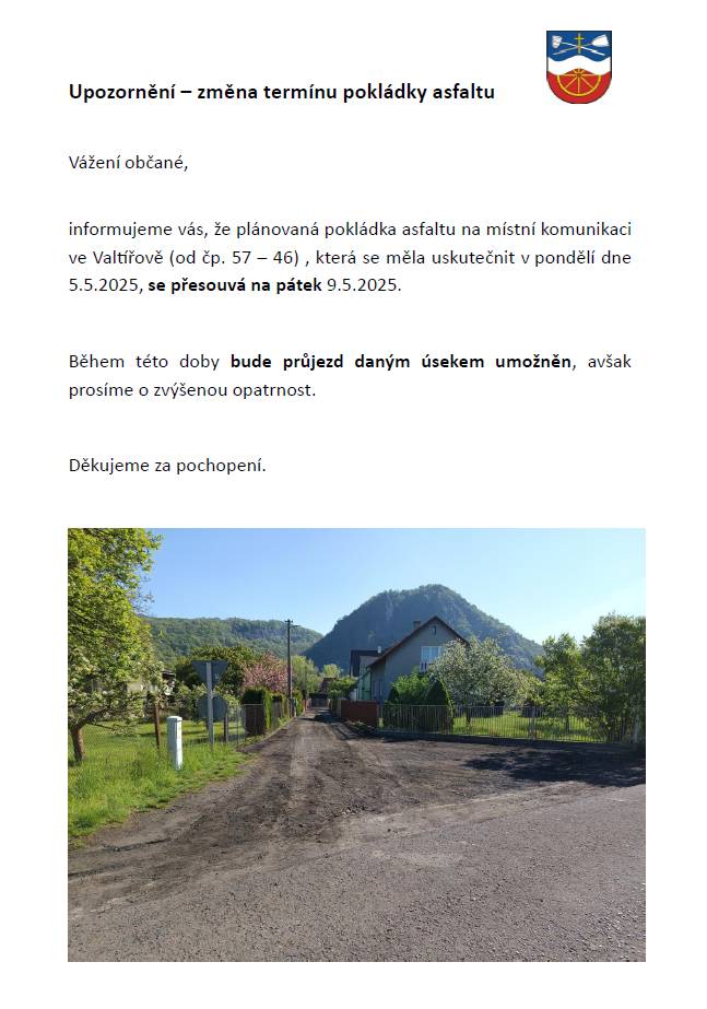 Informace v příloze