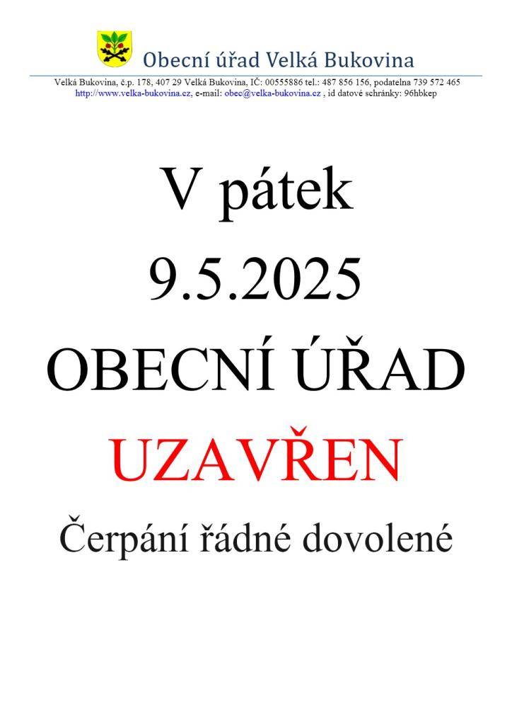 Z důvodů čerpání řádné dovolené