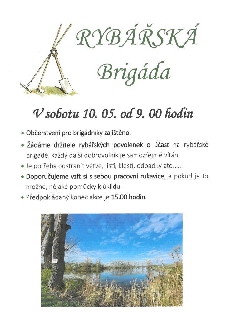 Nejen pro rybáře.  Sobota 10. 5. 2025 od 9.00 hodi