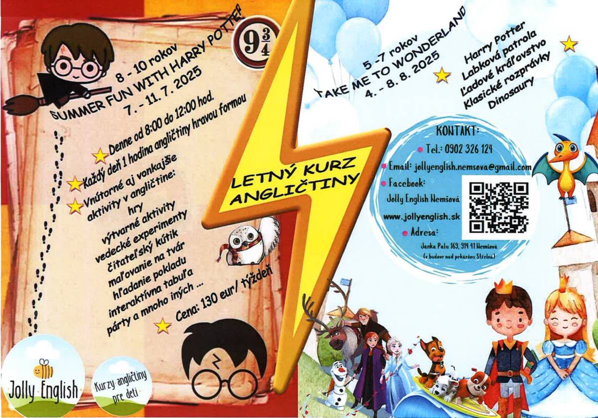Jolly English Vás pozýva na letný kurz angličtiny.