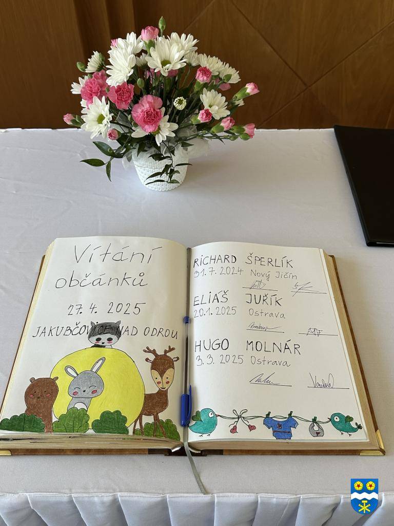 Přivítali jsme 3 nové občánky Jakubčovic. Tentokrát to byli jen chlapci :-)