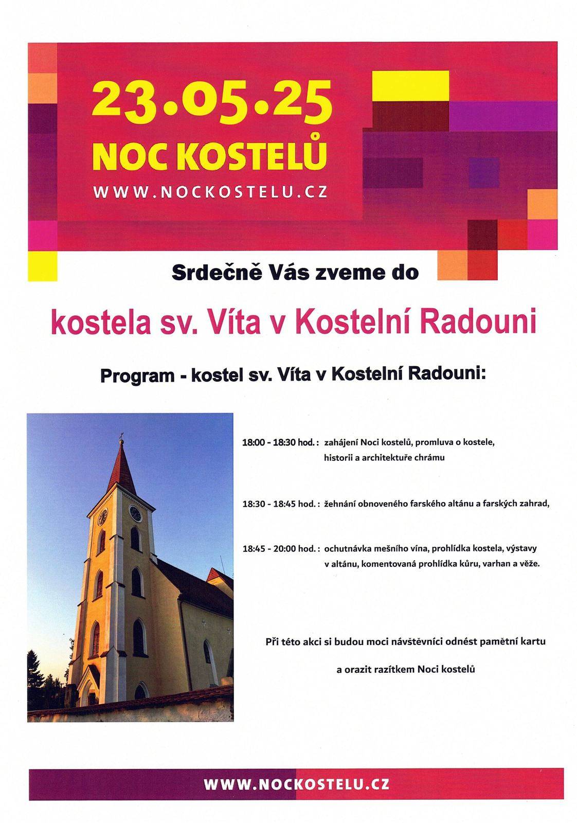 Noc kostelů se koná 23. 5. 2025 od 18 hodin v kostele Sv. Víta.