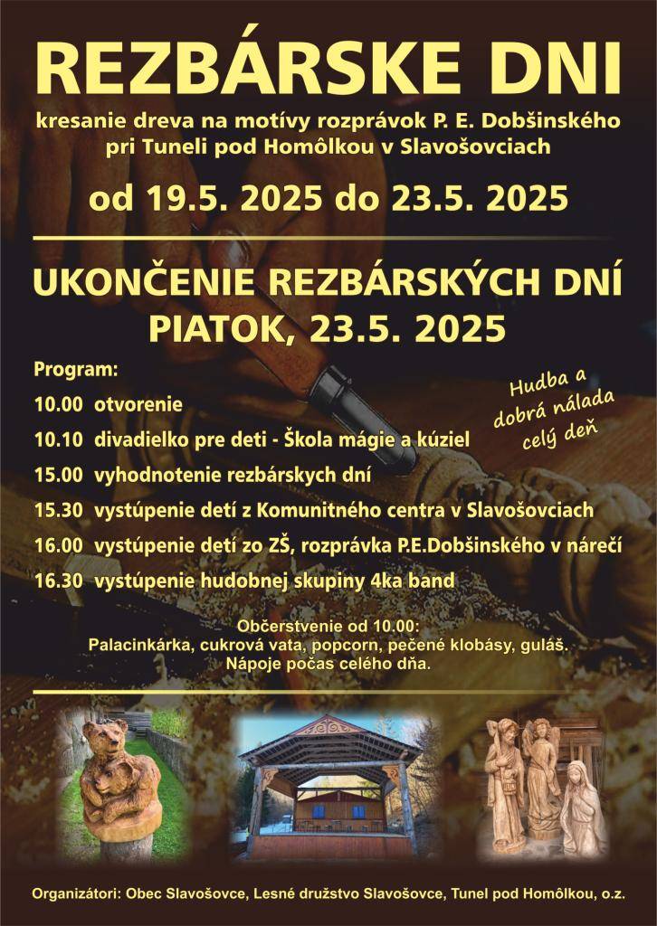 rezbárske dni od 19.05.2025 do 23.05.2025