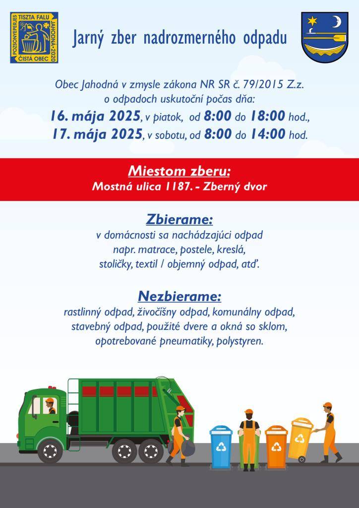 Zber nadrozmerného odpadu v obci Jahodná/Tavaszi lomtalanítás Pozsonyeperjese