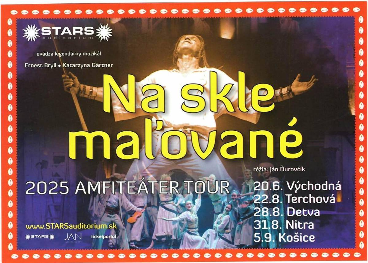 Kultový muzikál Na skle maľované na vás čaká na javisku bratislavského STARS auditoria a v lete 2025 aj na najväčších slovenských amfiteátroch.
