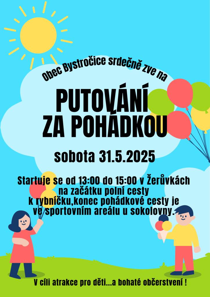 Oslavme Mezinárodní den dětí tradičním Putováním za pohádkou!