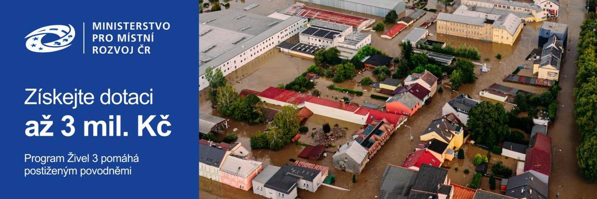 Zasažení zářijovými povodněmi mohou nyní získat dotaci a výhodný úvěr na obnovu svého bydlení. MAS Krnovsko, T: 793951626 nebo 739008547 vám pomůže s podáním žádosti a splněním podmínek programu.  odkaz: https://sfpi.cz/zivel-3