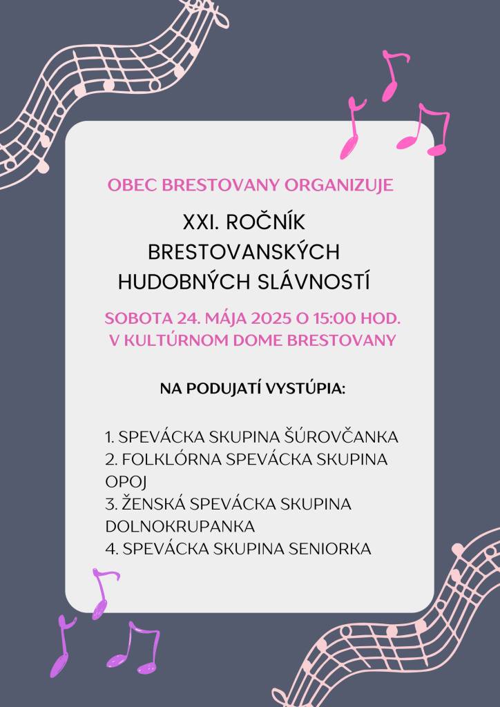 Brestovanské hudobné slávnosti 2025