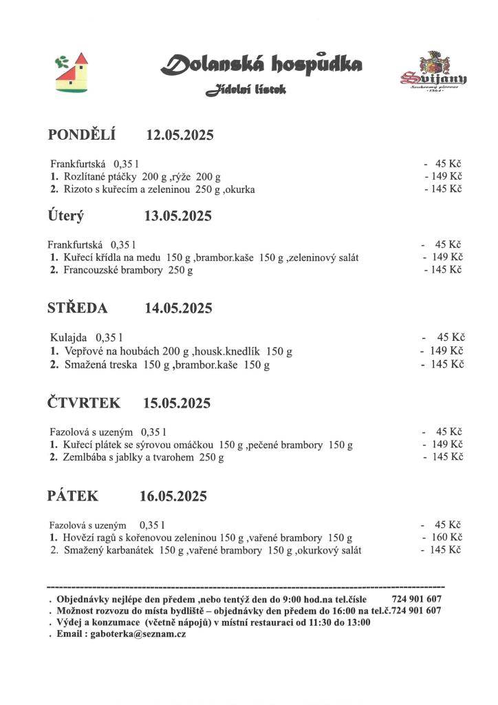 Jídelní lístek