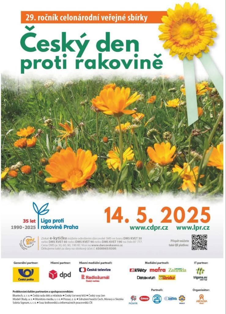 Ve středu 14.5.bude probíhat v obci tradiční sbírka Ligy proti rakovině.Květinku měsíčku lékařského budou za symbolický příspěvek 20,- prodávat mladí hasiči SDH Pohořelice.Budeme rádi, když se ke sbírce připojíte a pomůžete nám pomáhat.Za pomoc a spolupráci děkuje Sbor dobrovolných hasičů Pohořelice