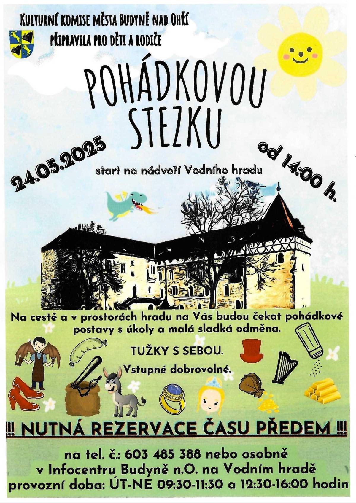 Město Budyně nad Ohří Vás zve na Pohádkovou stezku dne 24.5. od 14.00 hod