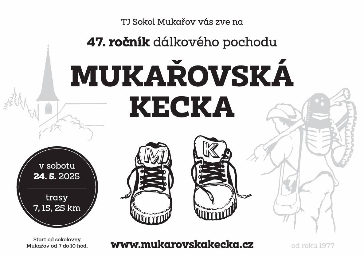 I v letošním roce je tu pro vás oblíbený pochod malebným krajem středočeského kraje, který pořádá TJ Sokol Mukařov. Všechny trasy procházejí okolními vesnicemi, Voděradskými bučinami a krásnou místní přírodou.