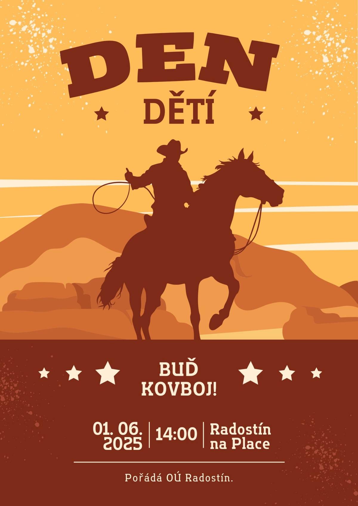 V nedeli 1.6.2025 ve 14:00 hod. prijdte na plac. Pro deti kazdeho veku i dospele.