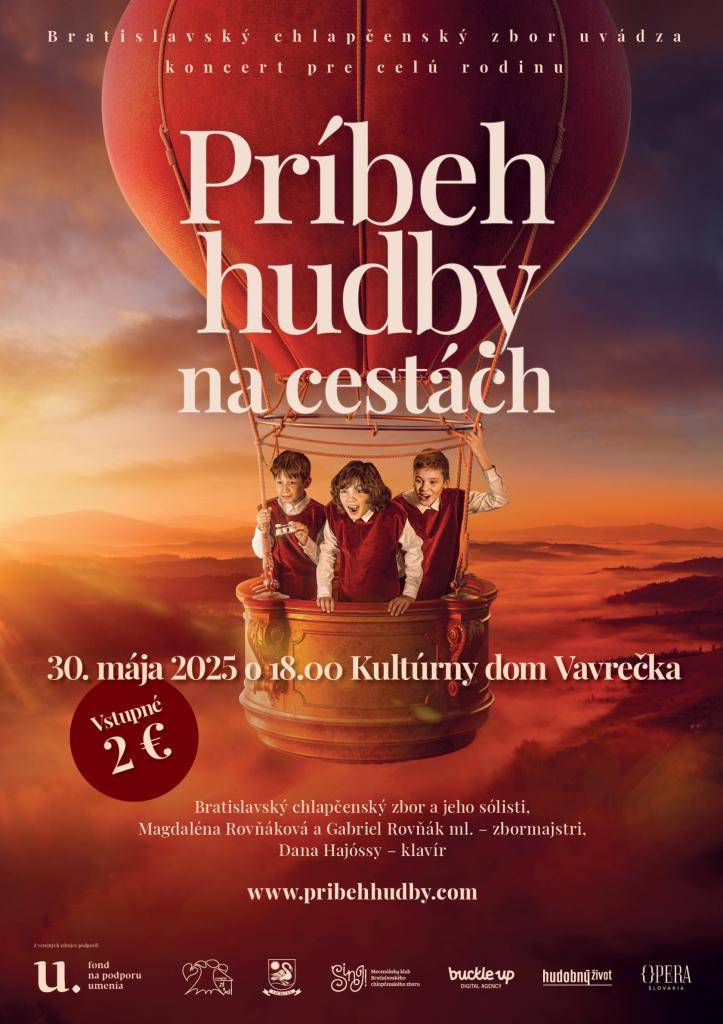 Srdečne Vás pozývame na koncert Bratislavského chlapčenského zboru, ktorý je určený pre celú rodinu. Koncert sa uskutoční v piatok, 30. mája v sále kultúrneho domu. Vstupné 2 €. Tešíme sa na Vás.