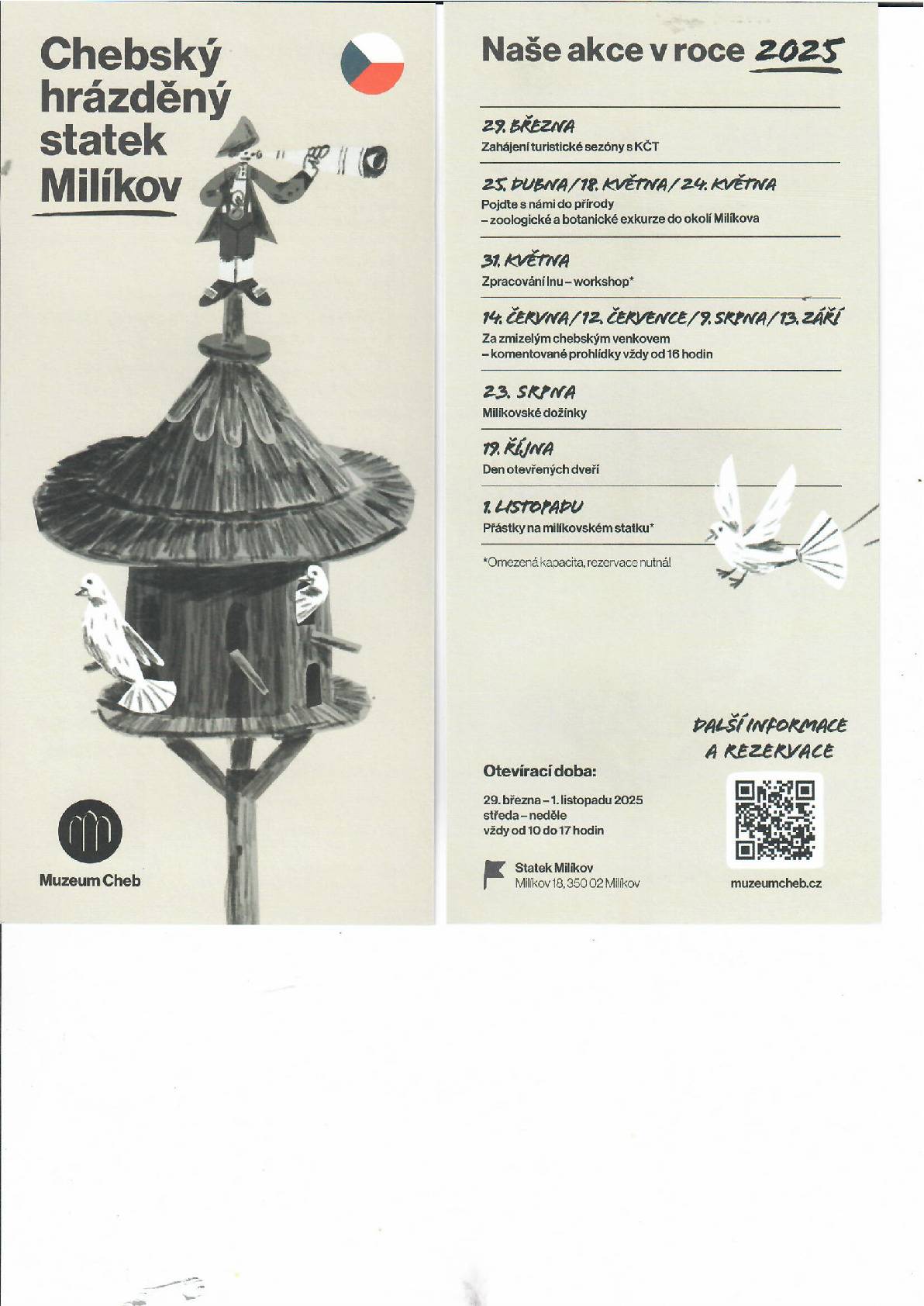 Program hrázděného statku v Milíkově na rok 2025