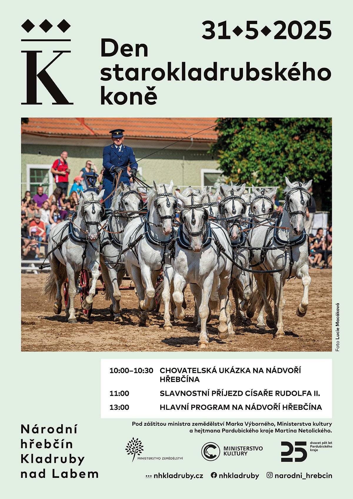 Den starokladrubského koně 2025, který se uskuteční v sobotu 31. května 2025.