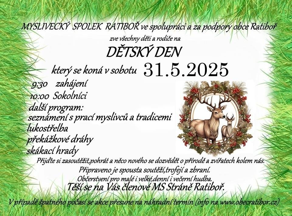 se koná v sobotu 31.5.2025 od 9:30 hod.   Plakát v příloze.