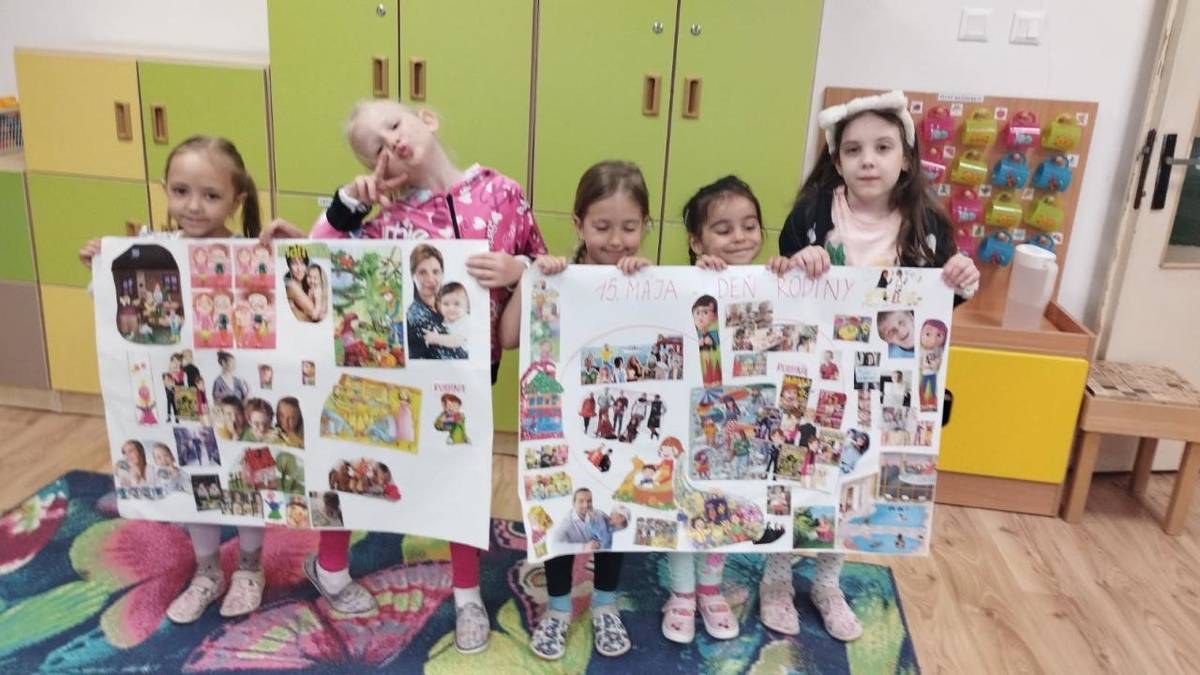 Rodina je naše šťastie, každý deň v nej láska rastie.  Dňa 15.5.2025 sme si v MŠ pripomenuli Deň rodiny. Deti si námetovými hrami na rodinu a rôznymi aktivitami, pesničkami a tancom pripomenuli hodnotu rodinných vzťahov, nakreslili obrázky pre rodičov, ktorých veľmi ľúbia.